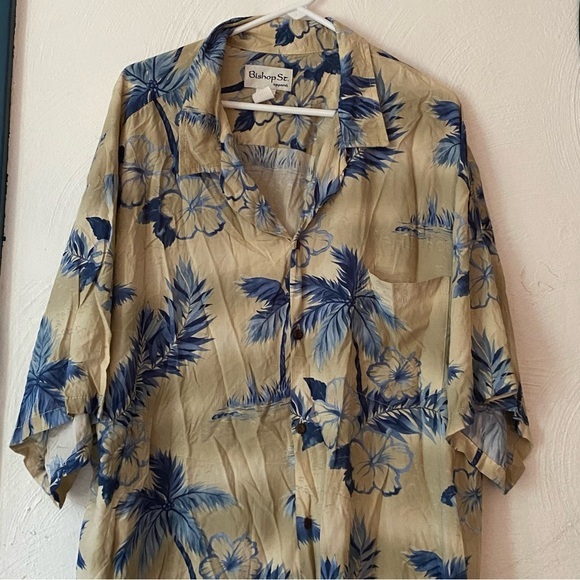 Bishop‎ St Apparel Shirt Mens Size 3XL Button Down Pock Collared Blue Vac… - Picture 4 of 11